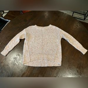 LOFT pink/multicolor knit sweater